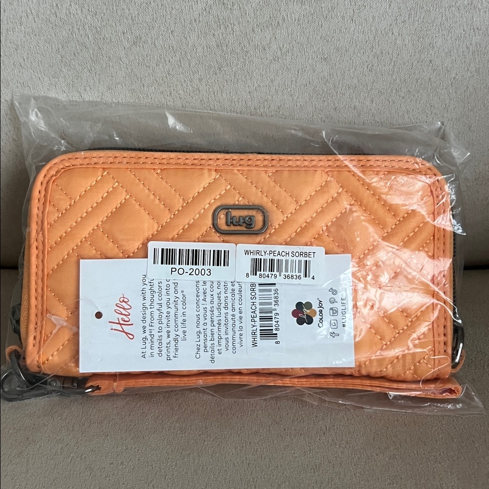NWT Lug Whirly Wallet in Peach Sorbet 🍑